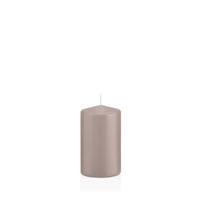 STUMPENKERZEN Silbergrau Ø 58 x 120 mm, 16 Stück - Silberfarben, Paraffin (6/12cm) - Wiedemann Kerzen