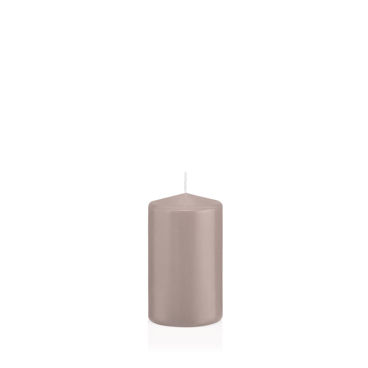 STUMPENKERZEN Silbergrau Ø 58 x 120 mm, 16 Stück - Silberfarben, Paraffin (6/12cm) - Wiedemann Kerzen