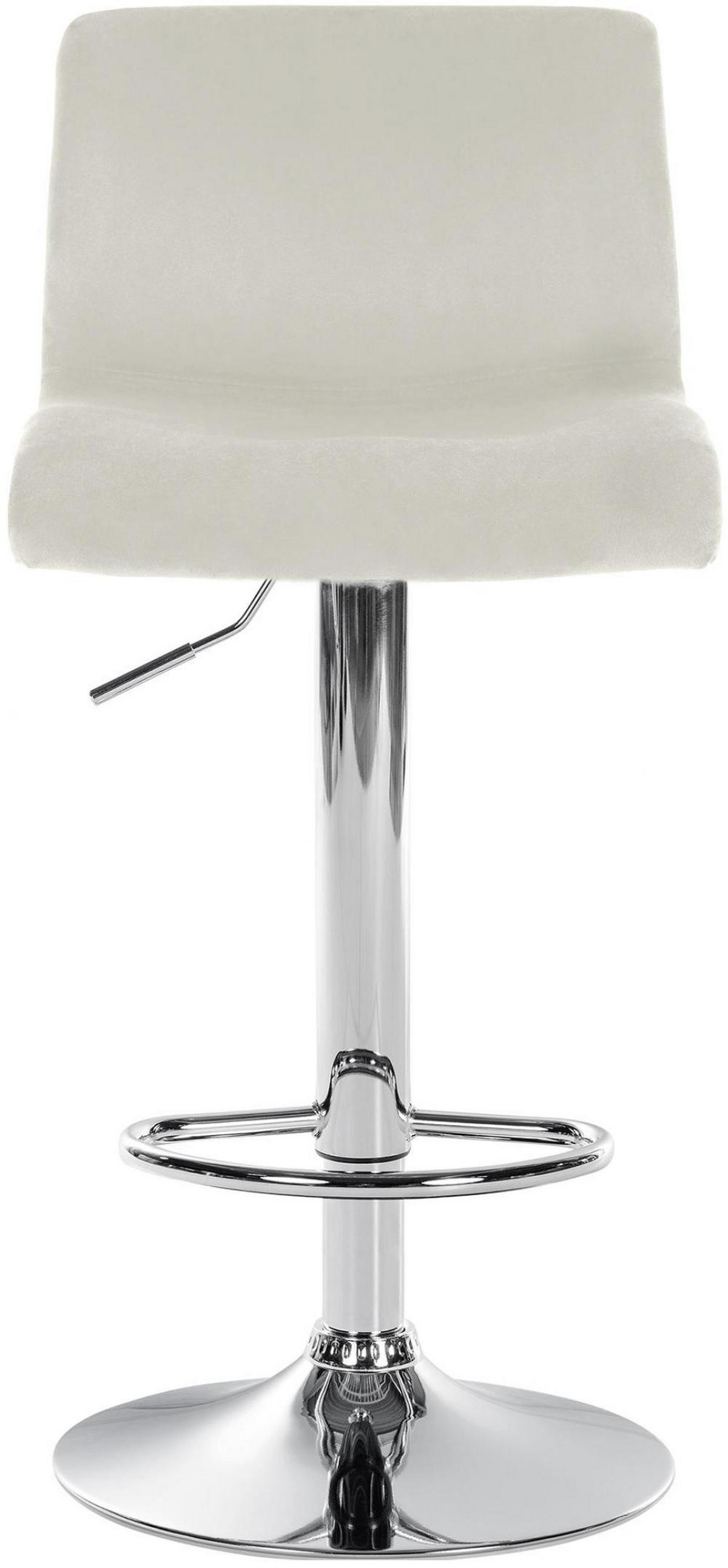 BARHOCKER Samt Creme - Creme, Textil (39/83/36cm) - CLP