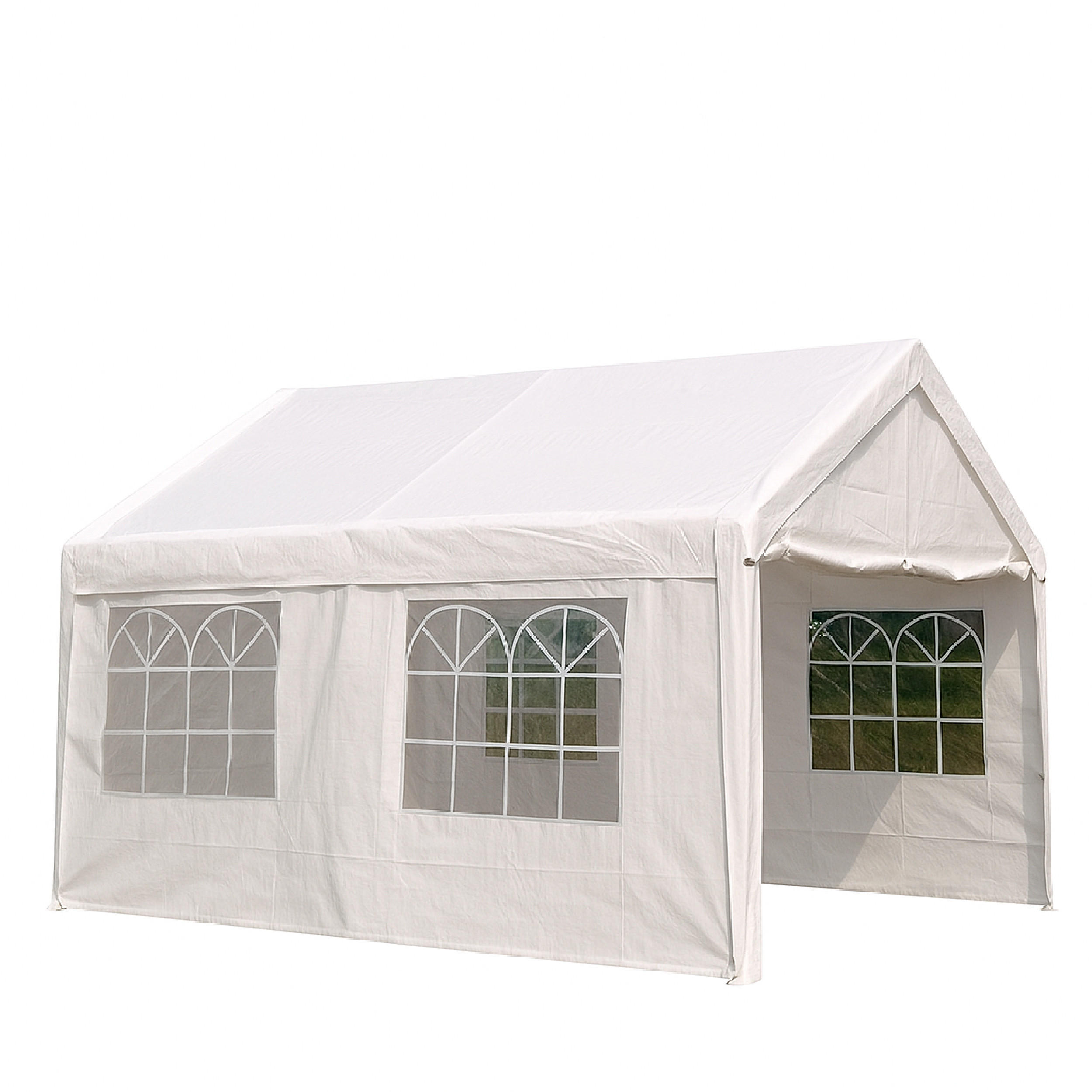 DACHPLANE Livingston - Zeltabdeckung für 3x4 Meter, PE weiss 180g/m². BxTxH: 400x300x285 cm - Weiß, Kunststoff (400/0.3/300cm) - TPFGarden