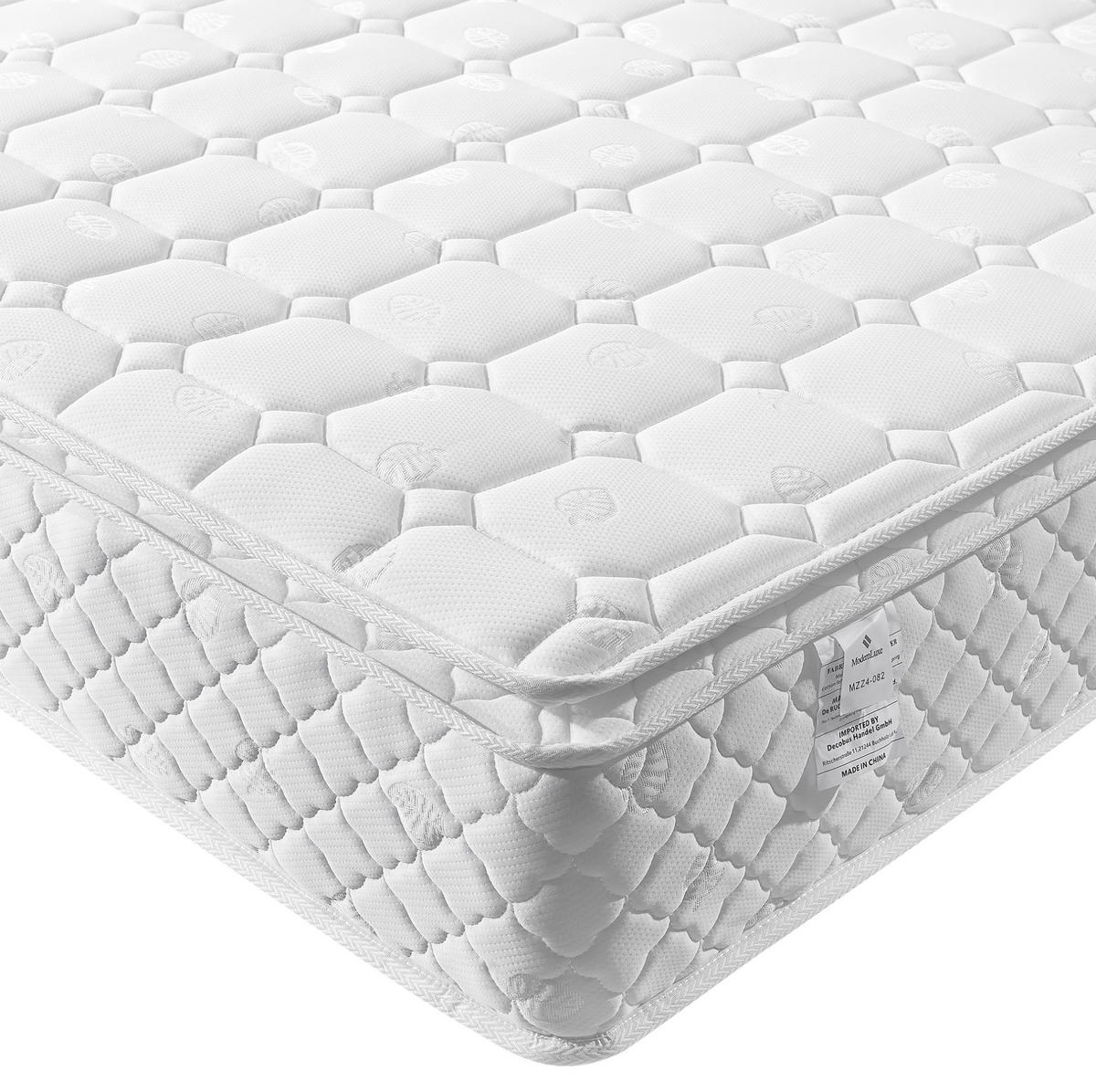BETT mit Bettkasten 140x200 cm Leinen Beige inkl. Matratze - Beige, Metall (140/200cm) - Meubliv