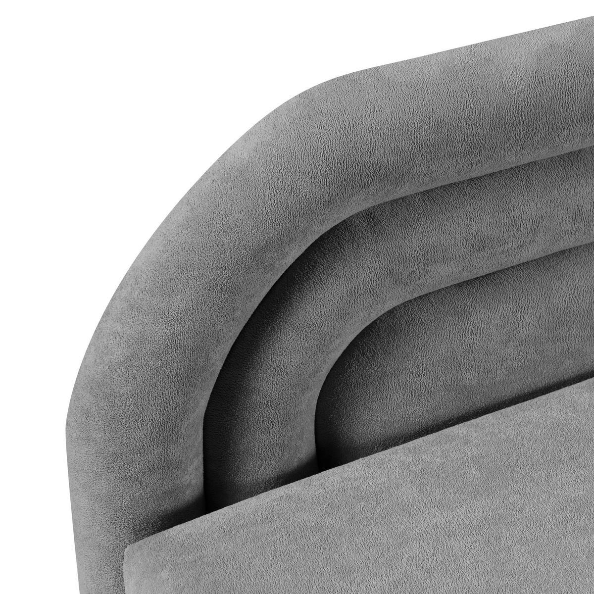 POLSTERBETT Cobi, Eckbett 80x200 cm mit Bettkasten, Hellgrau, Rechts - Hellgrau, Textil (80/200cm) - Beautysofa