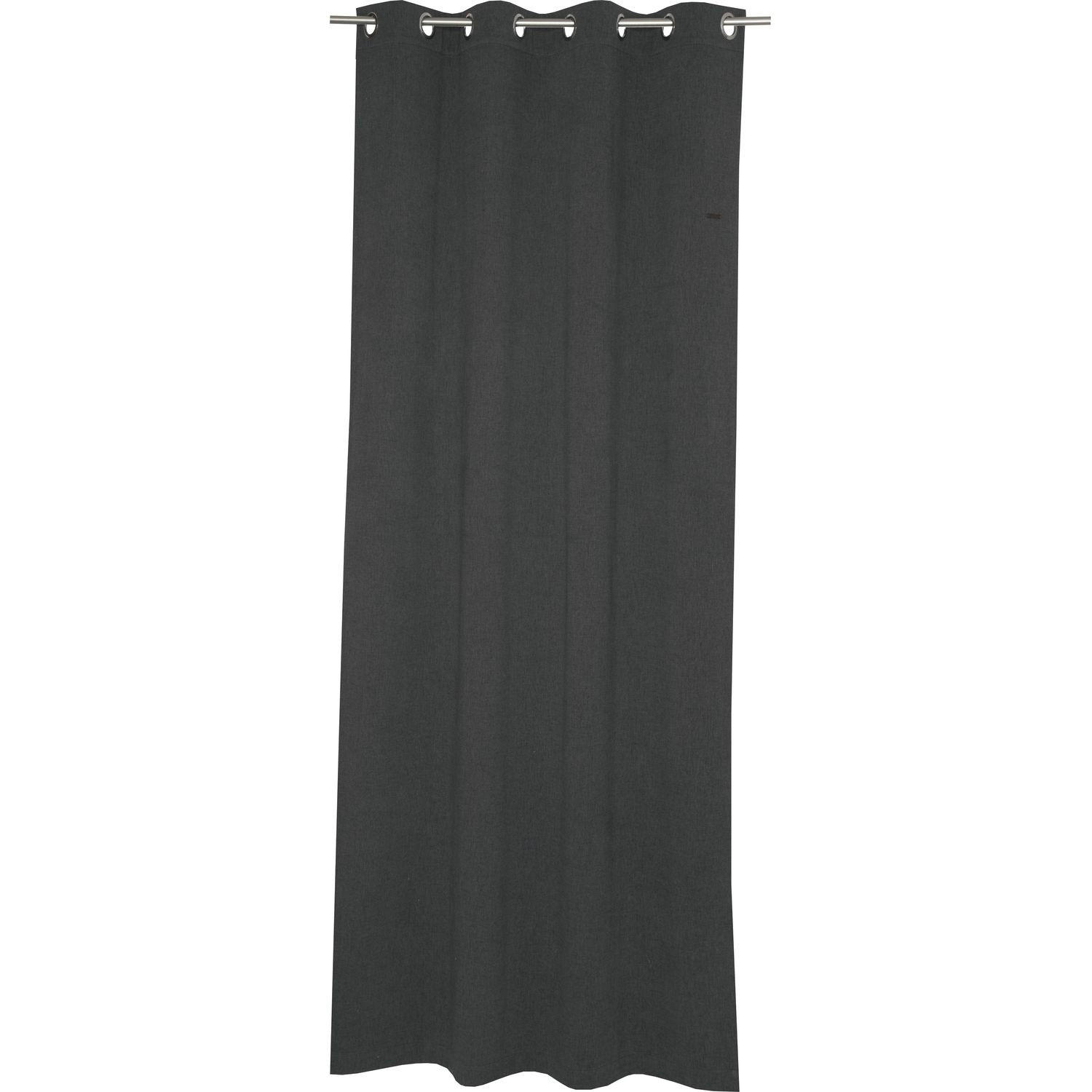 ÖSENVORHANG HARP Blickdicht - Dunkelgrau, Textil (140/0.5/250cm) - Esprit