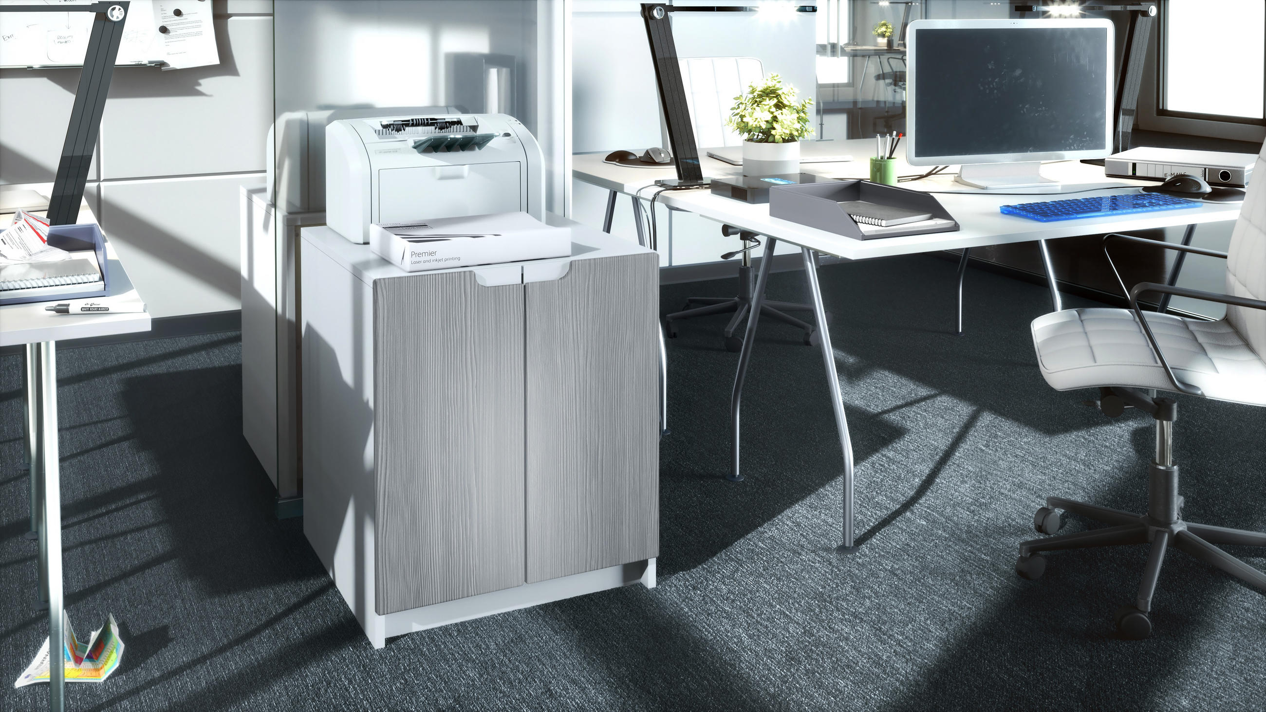 KOMMODE Logan Fronten in Avola-Anthrazit - Anthrazit, Holzwerkstoff (51/60.5/54cm) - Vladon