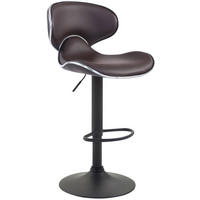 BARHOCKER Lederlook braun - Schwarz/Braun, Textil/Metall (46/88/49cm) - CLP