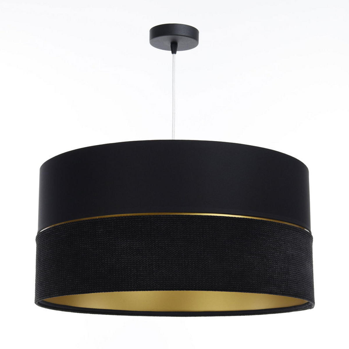 HÄNGELEUCHTE Gold 40/20 cm - Goldfarben/Schwarz, Kunststoff (40/0.6/20cm) - ONZENO