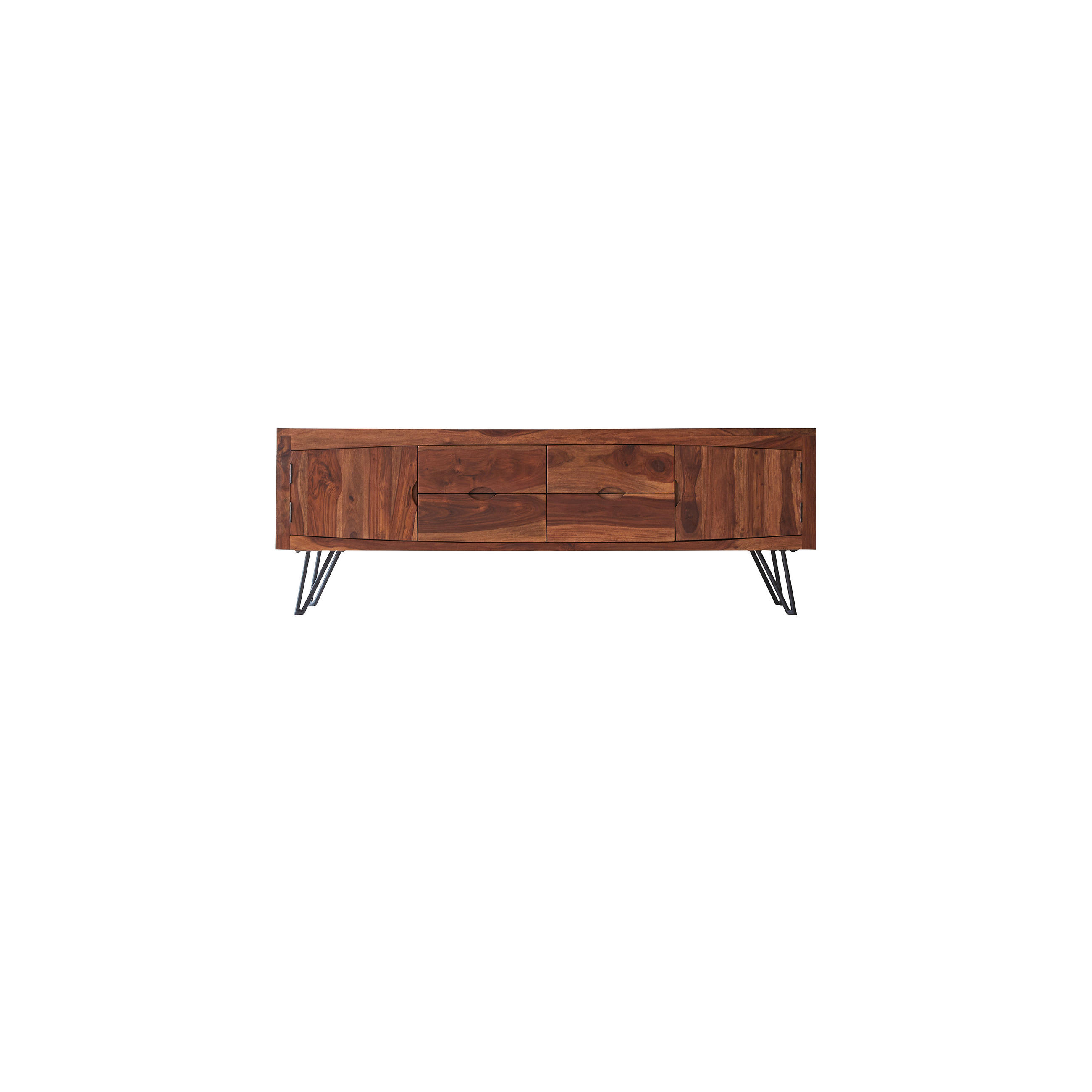 TV-SCHRANK Bonnie Dunkelbraun aus Palisander - Dunkelbraun, Holz (180/62/45cm) - Tikamoon