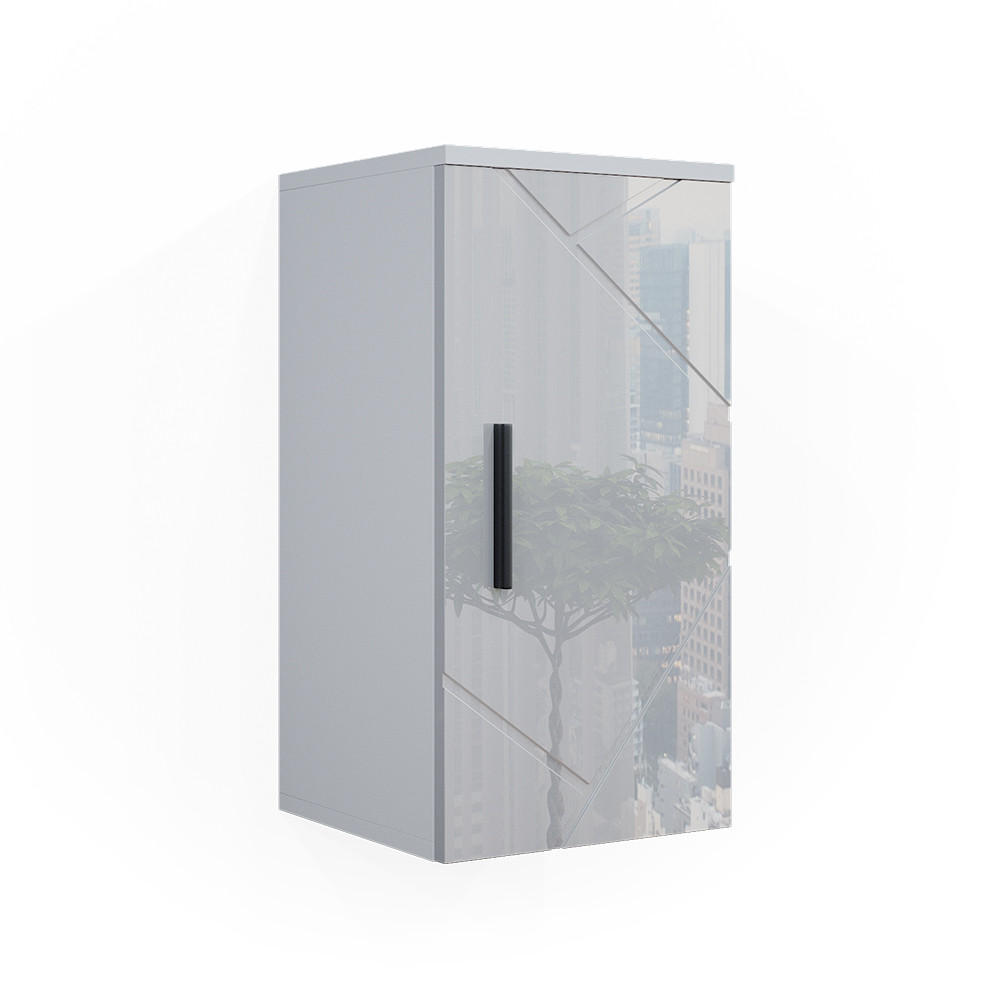 BADSCHRANK Irma Weiß Hochglanz 30 x 59 cm - Weiß Hochglanz, Holzwerkstoff (30/59/24cm) - Vicco