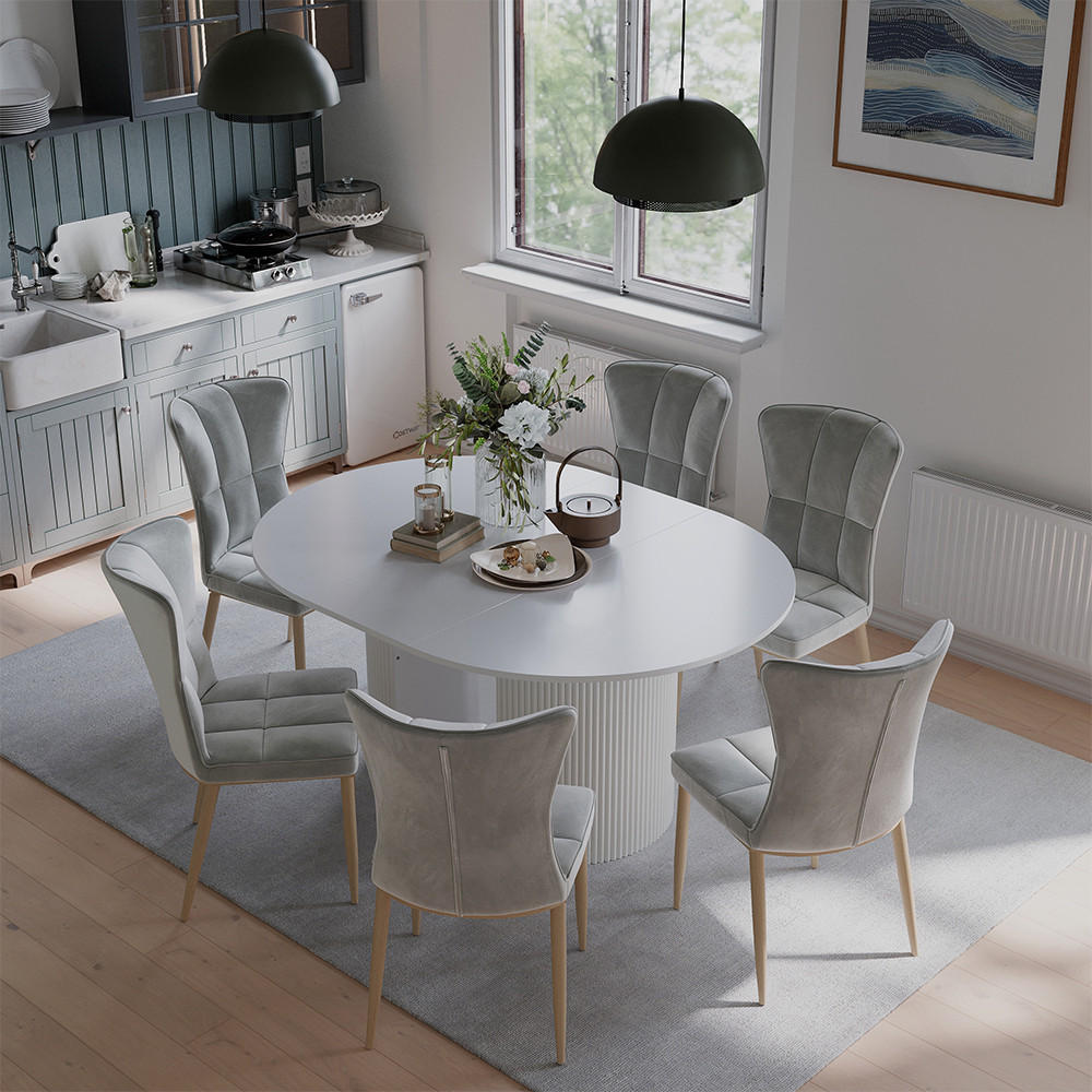 JÍDELNÍ STŮL Calero Bílá - bílá, kompozitní dřevo (60/120/76cm) - Vicco