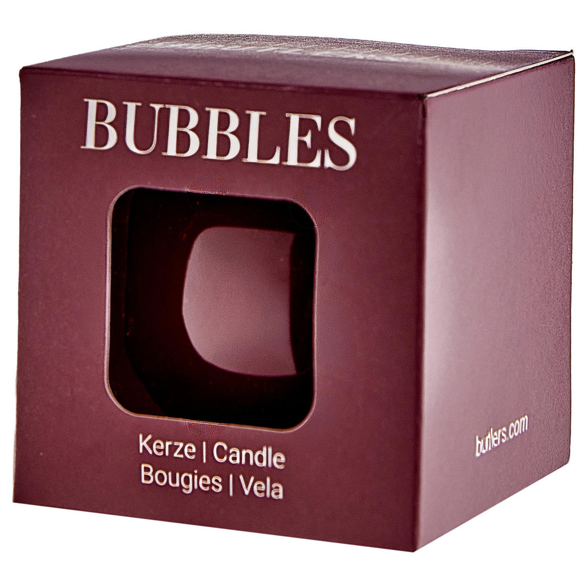 KERZE (6er-Set) Bubbles - Bordeaux, Paraffin (6/6/6cm) - Butlers