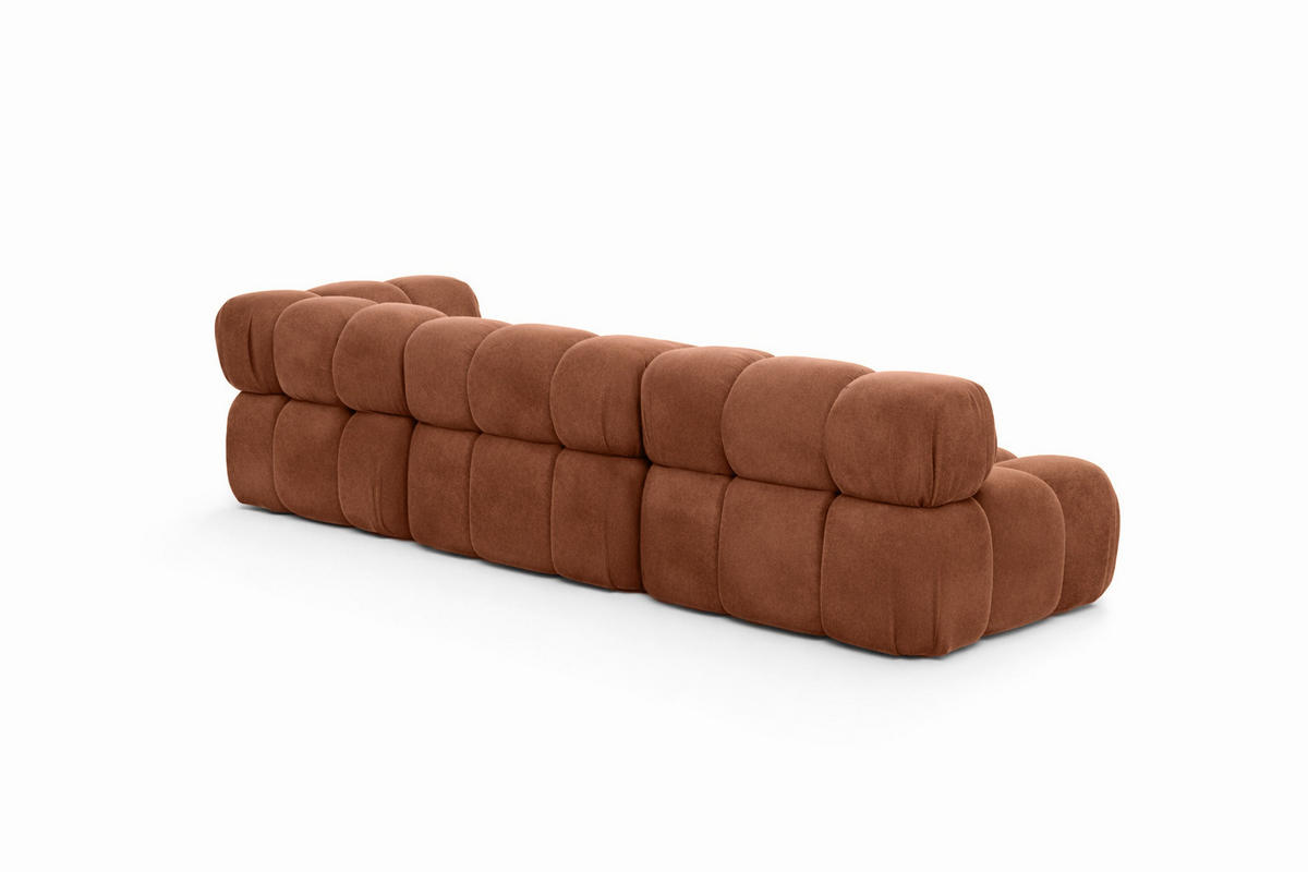 ECKSOFA L-Form Modulare, Veloursstoff Salvador, Dunkelbraun, Links, Selia - Dunkelbraun, Holz (285/160cm) - Kaiser Möbel