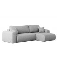 ECKSOFA Mit Schlaffunktion Und Bettkasten L-förmiges Sofa Capri Stoff Verita Rechts Grau - Grau, Holz (272/145cm) - Kaiser Möbel