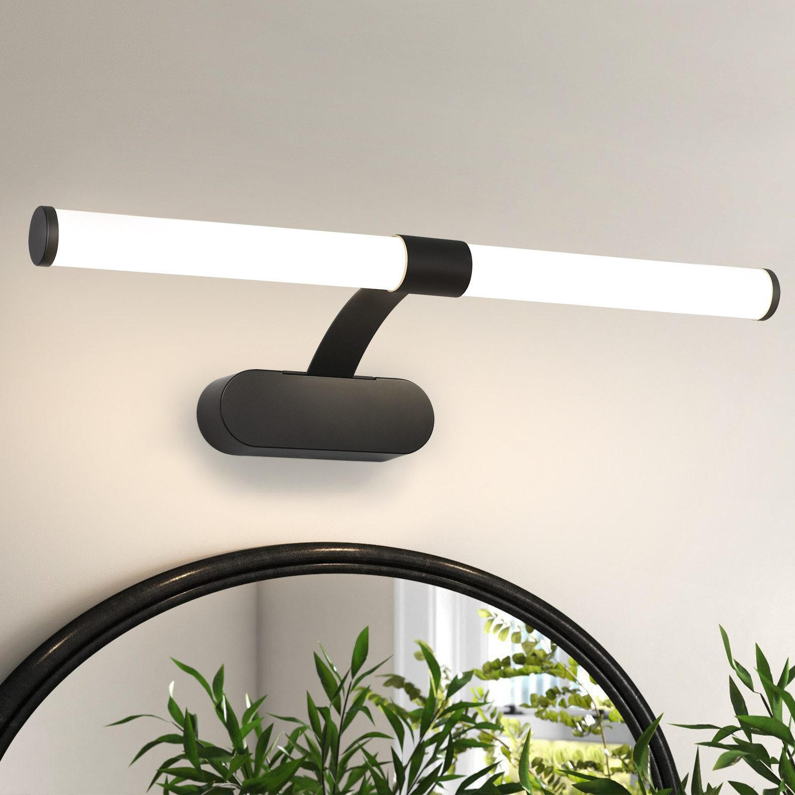 SPIEGELLEUCHTE Halle 60/9.6/16.8 cm - Schwarz, Metall (60/9.6/16.8cm) - Nettlife