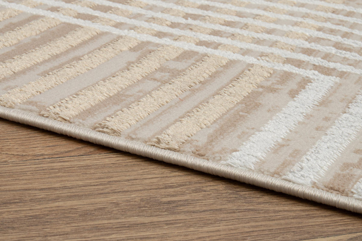 TEPPICH CRYSTAL Creme Braun 300/400 cm - Creme/Braun, Textil (300/400cm) - Tapiso