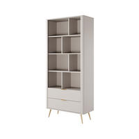 REGAL Lante Beige, Bücherregal mit 2 Schubladen - Beige, Holzwerkstoff (88/194/38cm) - Bettso