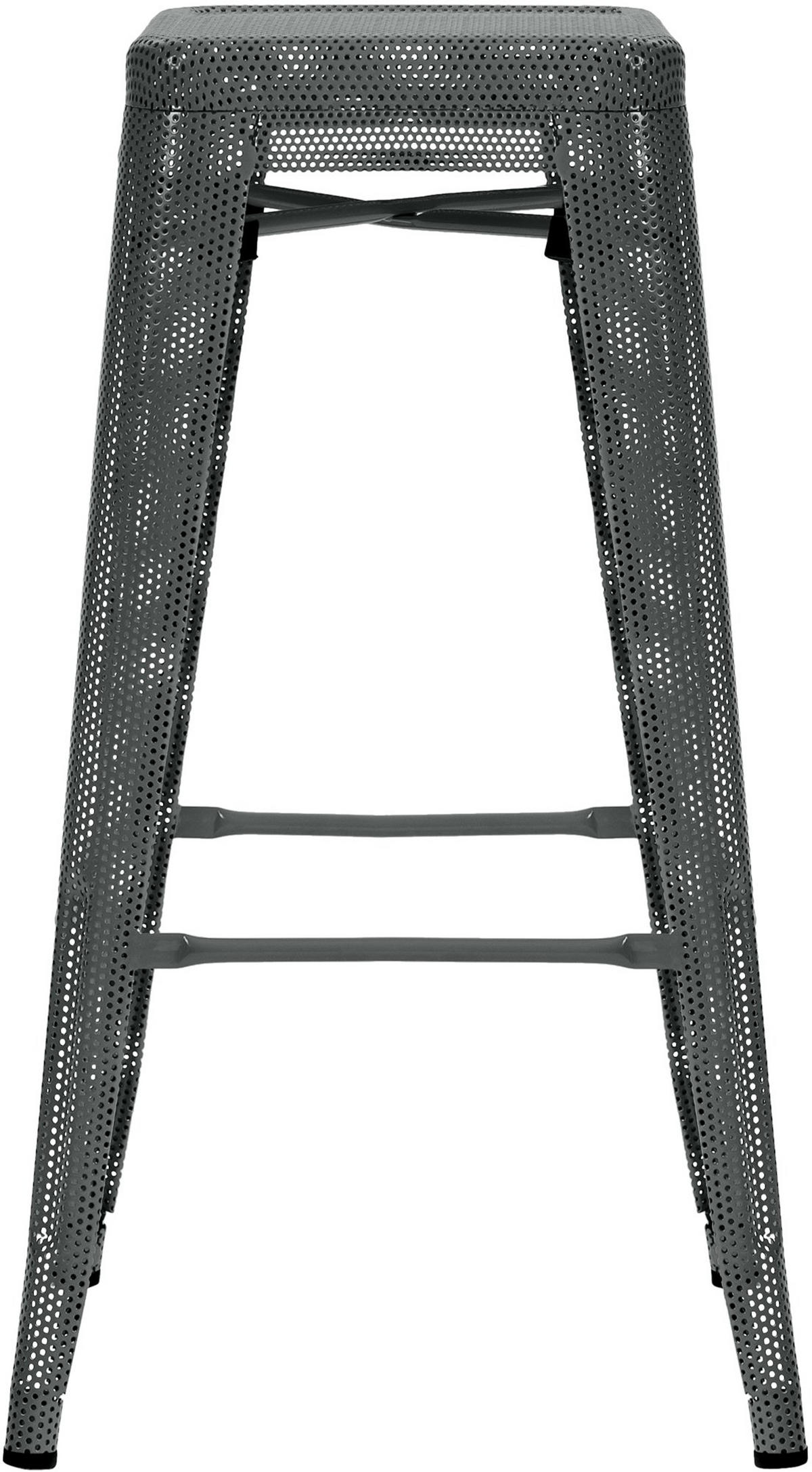 BARHOCKER Fluton grau - Grau, Kunststoff/Metall (43/77/43cm) - TPFLiving
