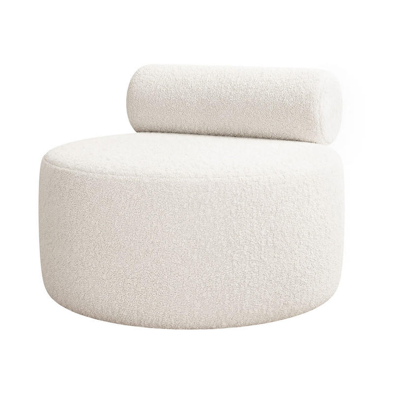 SESSEL CHERRY 90/78 cm, in Weiß - Weiß, Textil (90/78/90cm) - Idohome