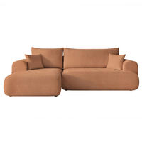 ECKSOFA BLOOM mit Schlaffunktion und Bettkasten Orange - Orange, Holzwerkstoff/Kunststoff (263/150cm) - Idohome