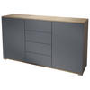 SIDEBOARD Santo Anthrazit matt - Anthrazit, Holzwerkstoff (138.5/75.5/35cm) - Vladon