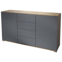 SIDEBOARD Santo Anthrazit matt - Anthrazit, Holzwerkstoff (138.5/75.5/35cm) - Vladon