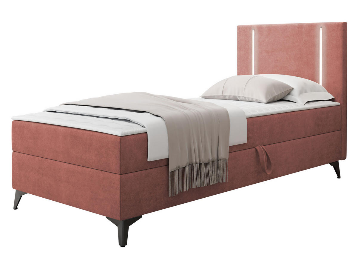 BOXBETT Ono 1, Setite: Rechts - Schwarz/Braun, Holz/Textil (90/200cm) - MIRJAN24