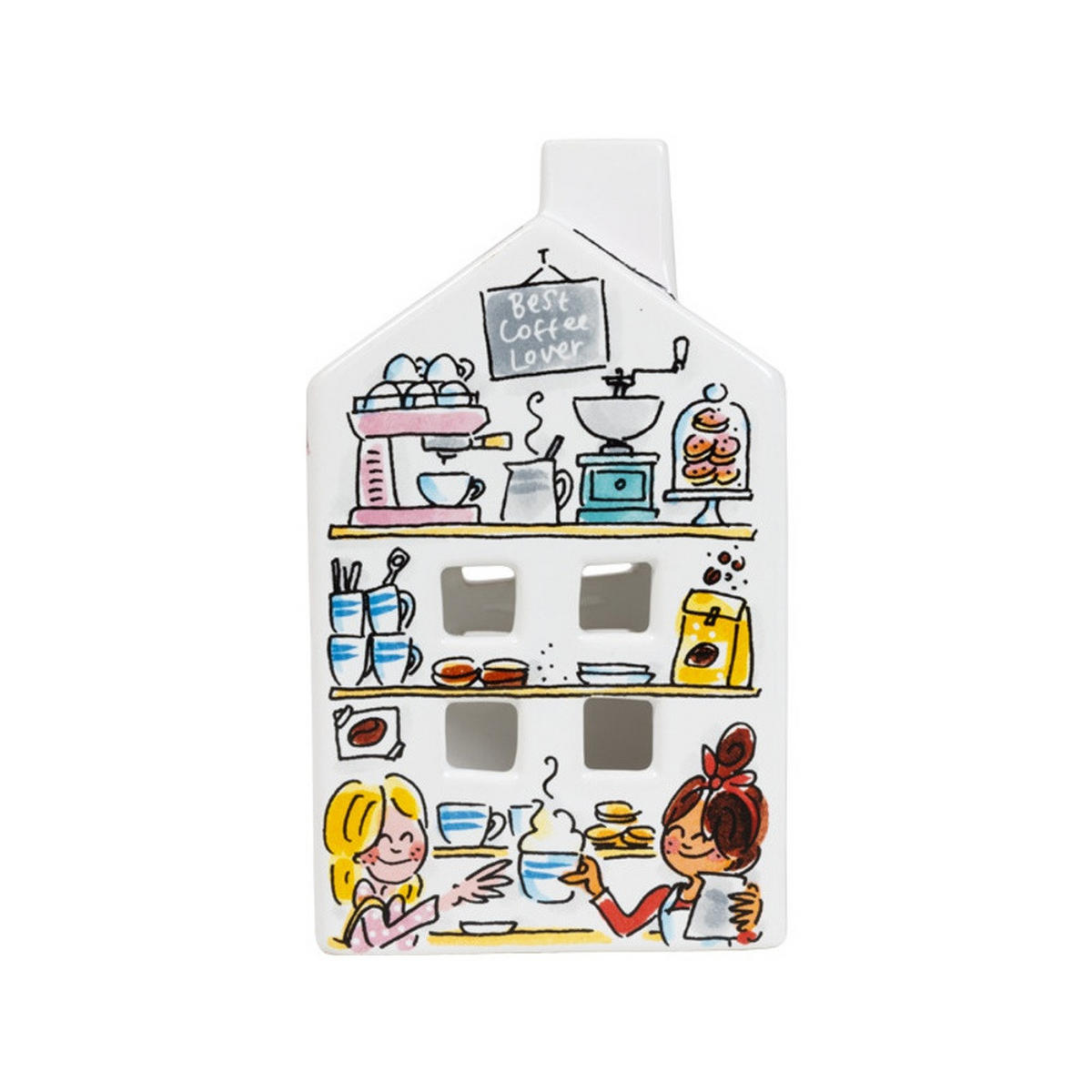 TEELICHTHALTER Blond x Senseo in Bunt - 14,5cm - Multicolor, Keramik (8.5/14.5/8.3cm) - Blond Amsterdam