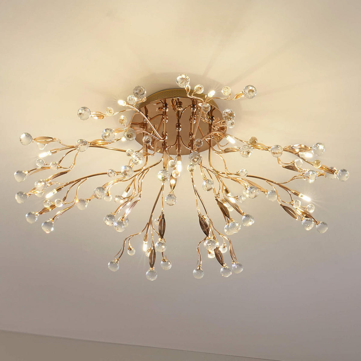 DECKENLEUCHTE Gutenstein, Roségold, 78cm - Roségold, Glas (78/78/29cm) - KOSILUM