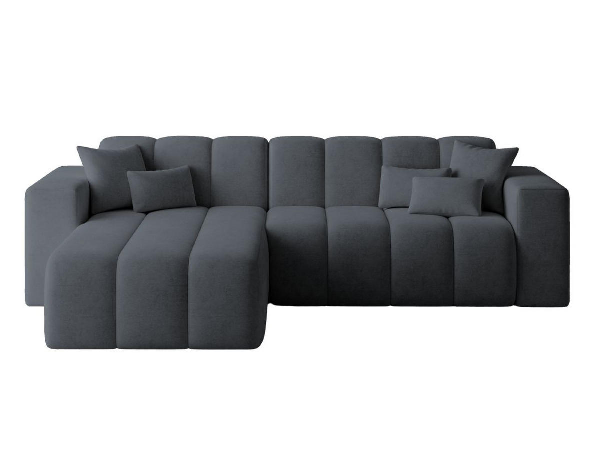 ECKSOFA Nork Dunkelgrau Links - Dunkelgrau, Holz/Textil (180/265cm) - Graingold