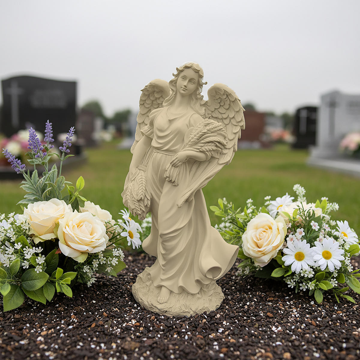 VRTNI angel - krem, umetna masa (23/46.5/14cm) - Relaxdays