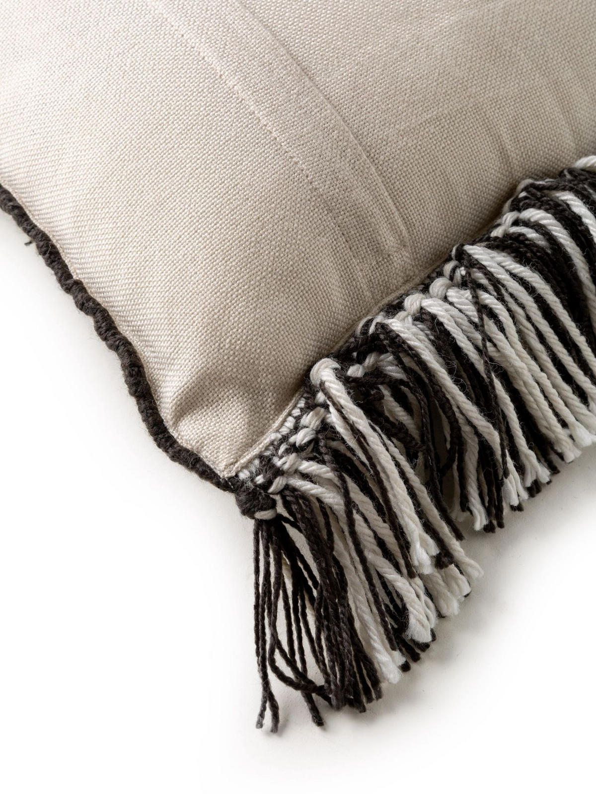 OUTDOORKISSEN Morty Schwarz/Weiß 40x40 cm - Schwarz, Textil (40/1cm) - KUNSTLOFT