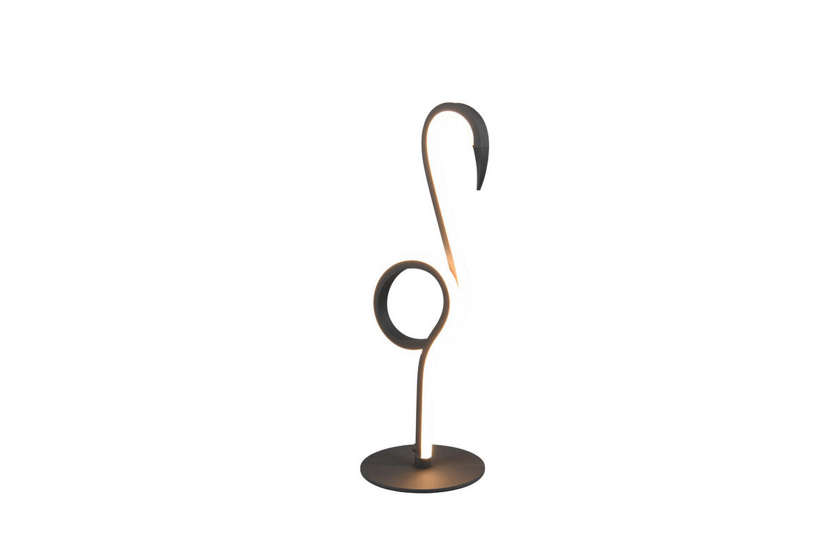 LED TISCHLEUCHTE INGO Schwarz Flamingo Design - Schwarz, Metall (12/14/35cm) - Trio Leuchten