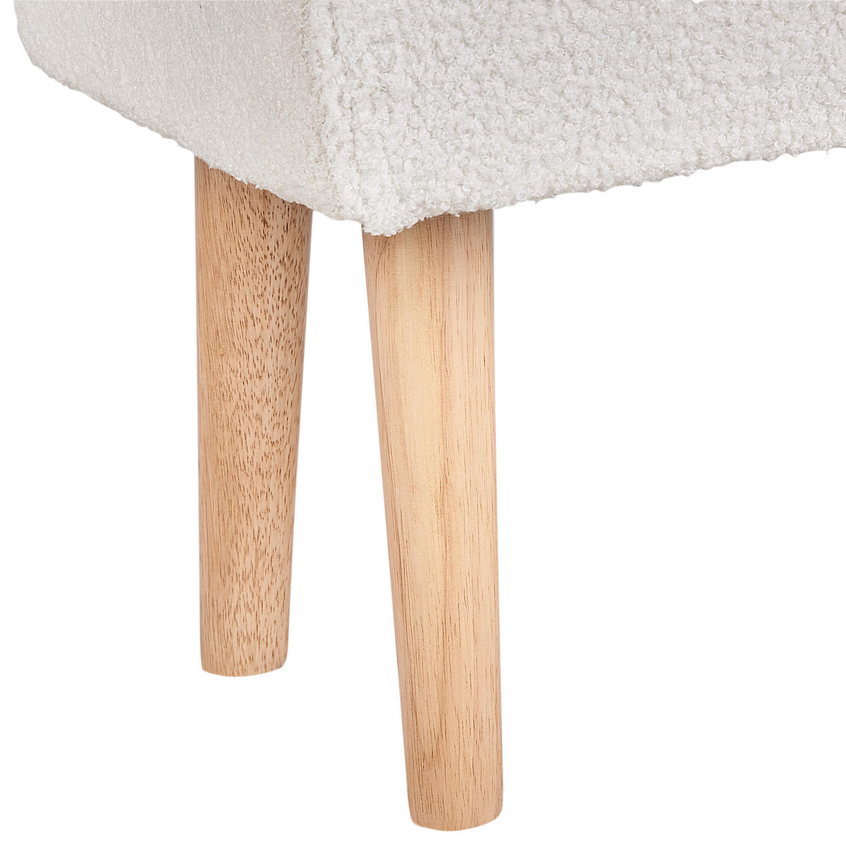 STOLČEK Takoma 30/50/35 cm - bela, tekstil (50/35/30cm) - Beliani