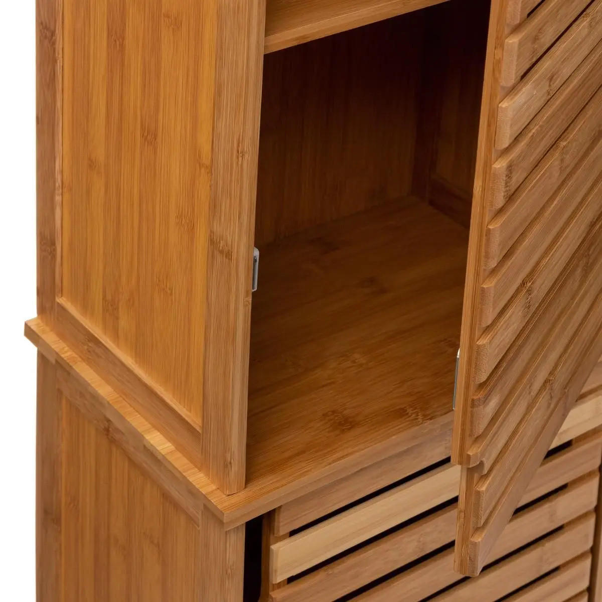 BADREGAL Bambus für Handtücher und Hygieneartikel 28/33/168 cm - Braun, Holzwerkstoff (33/168/28cm) - 5five Simply Smart
