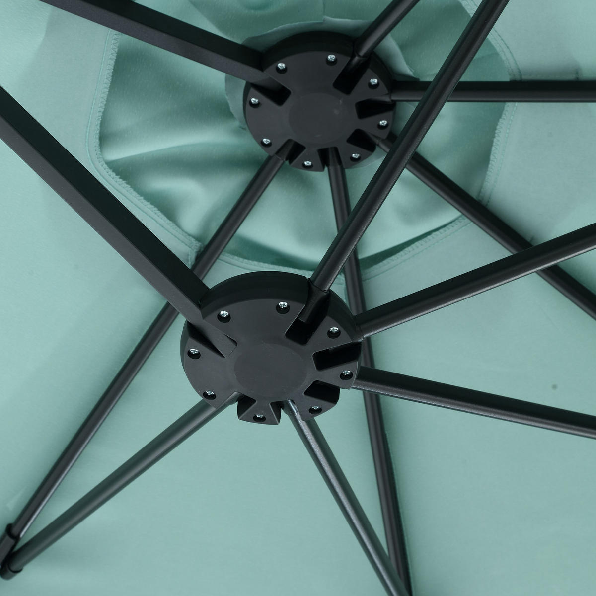 SONNENSCHIRM Doppel Rechteck hellgrün - Grün, Metall (267/453cm) - ComfortXL