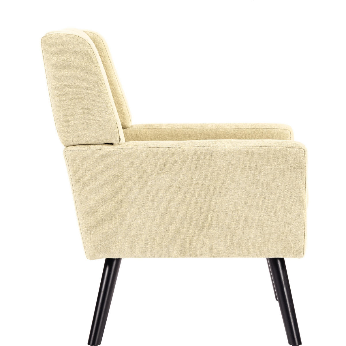 POLSTERSTUHL Leinen mit Tufting, Massivholzbeinen 68/76/88 cm Beige 130 kg - Beige, Textil (76/88/68cm) - Redom