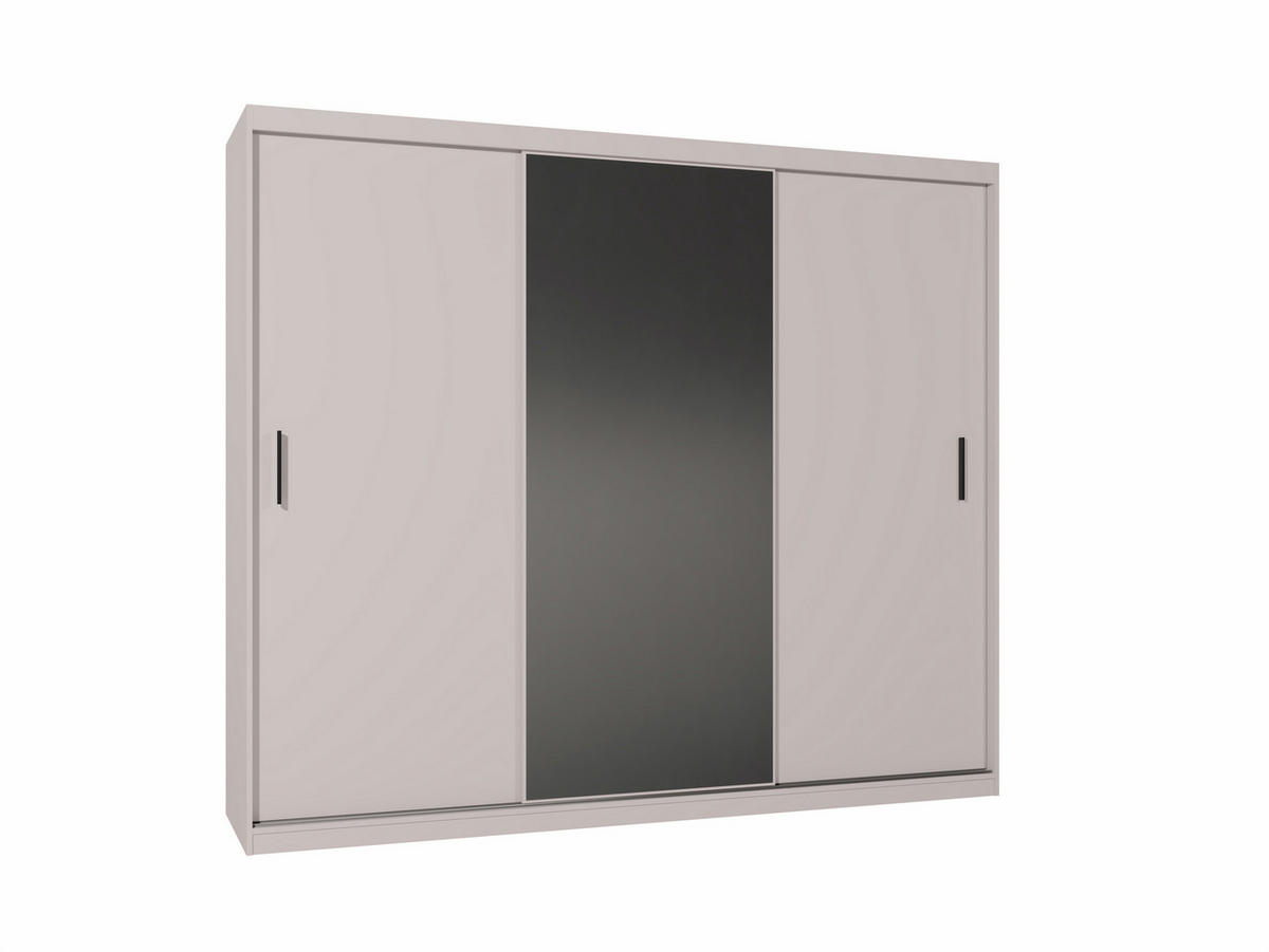 SCHWEBETÜRENSCHRANK Mirano Kaschmir 250 cm - Kaschmir, Holzwerkstoff (250/215/60cm) - Ravio