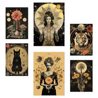 POSTER Set Mit 6 Femininen Mystischen & Esoterischen A3 & A4 Rahmenlos - Klar, Papier (29/3cm) - Nacnic