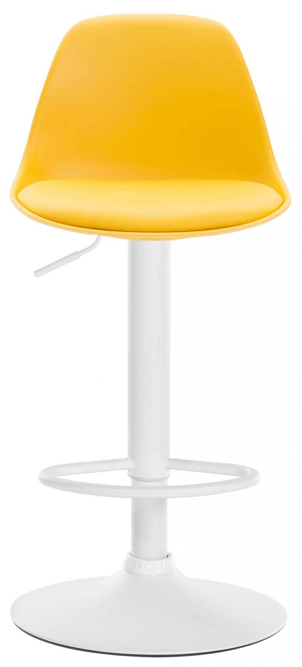 BARHOCKER Kunststoff gelb - Gelb/Weiß, Kunststoff/Metall (39/82/43cm) - CLP