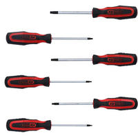 ERGOTORQUEPLUS SCHRAUBENDREHER-SATZ, 6-TLG, TORX MIT BOHRUNG - Multicolor, Kunststoff/Metall (30/13/45cm) - KS Tools