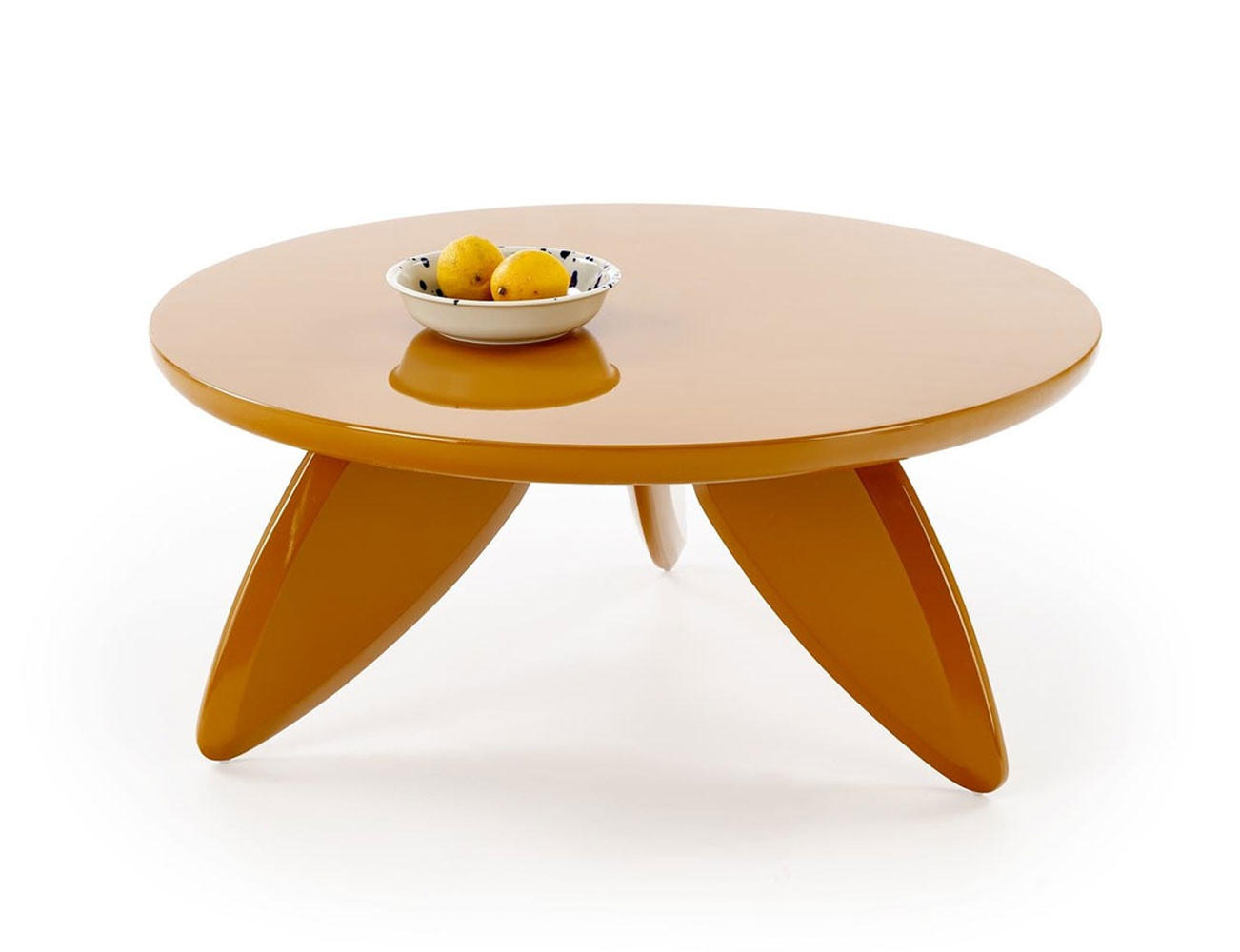 COUCHTISCH Soraya Senfgelb Hochglanz 80 / 80 / 36cm - Gelb, Holz/Holzwerkstoff (80/80/36cm) - Feldmann-Wohnen