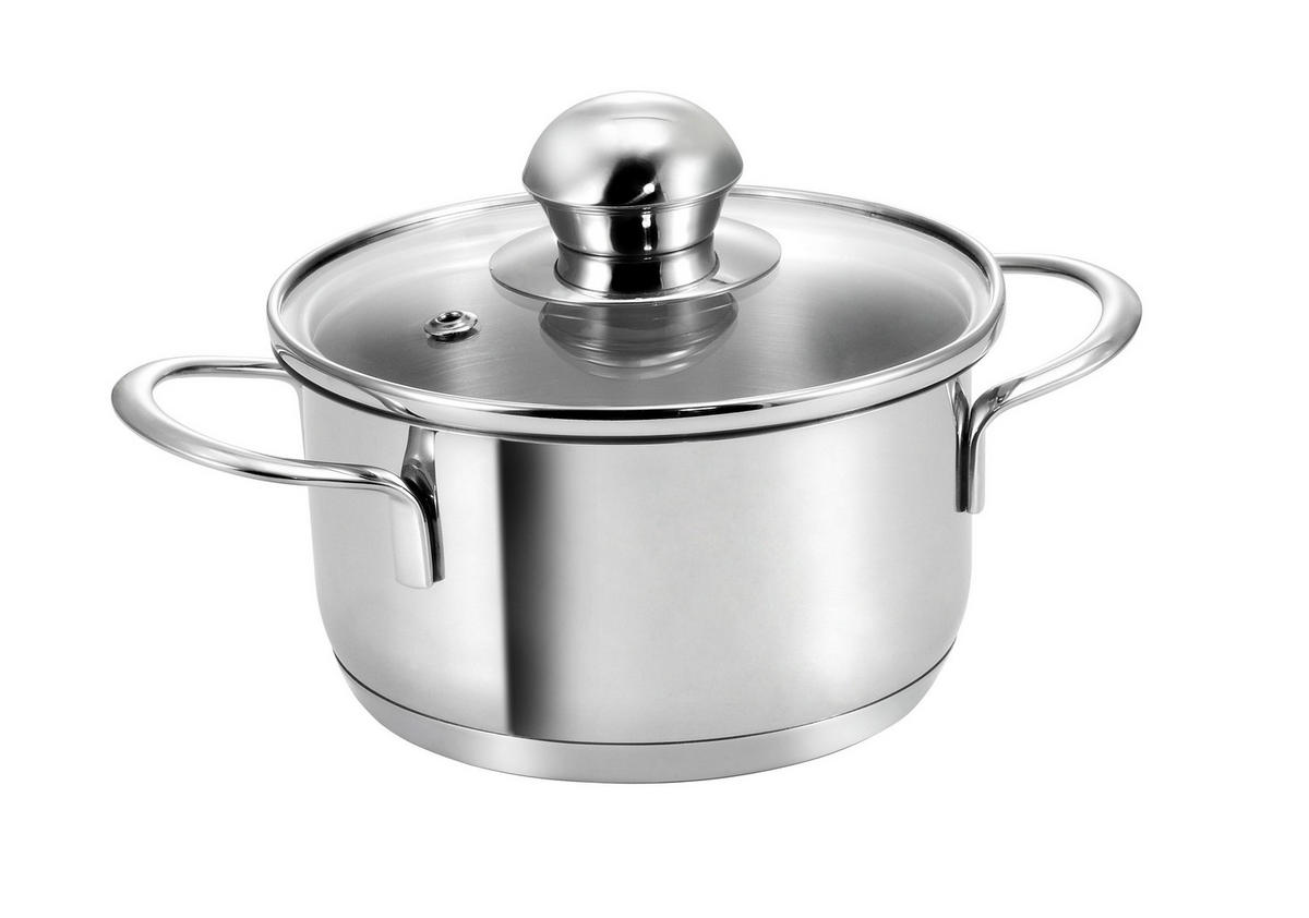 TOPFSET Parvus, Edelstahl, Induktion, 2-teilig, 12 + 14 cm - Edelstahlfarben, Metall - KOPF