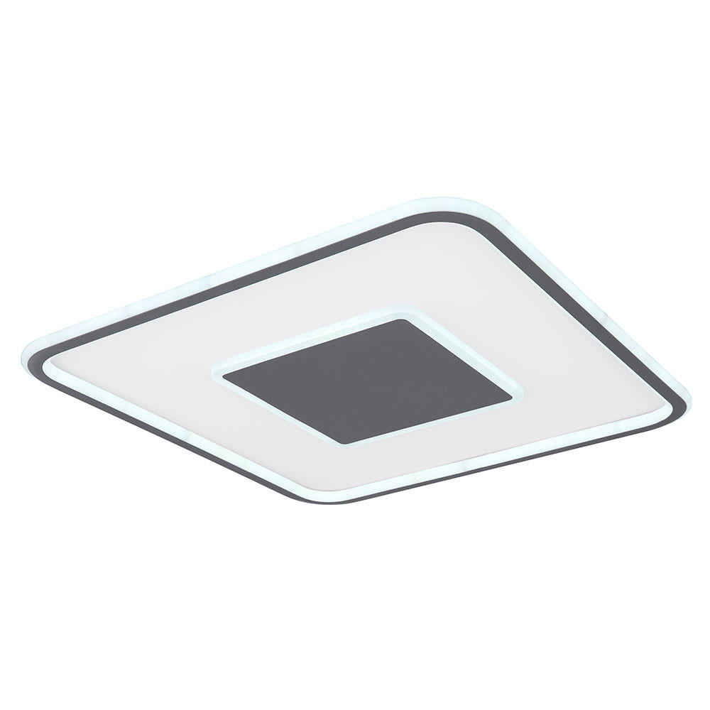 LED DECKENLEUCHTE Metall Grau - Grau, Metall (55/55/5.5cm)
