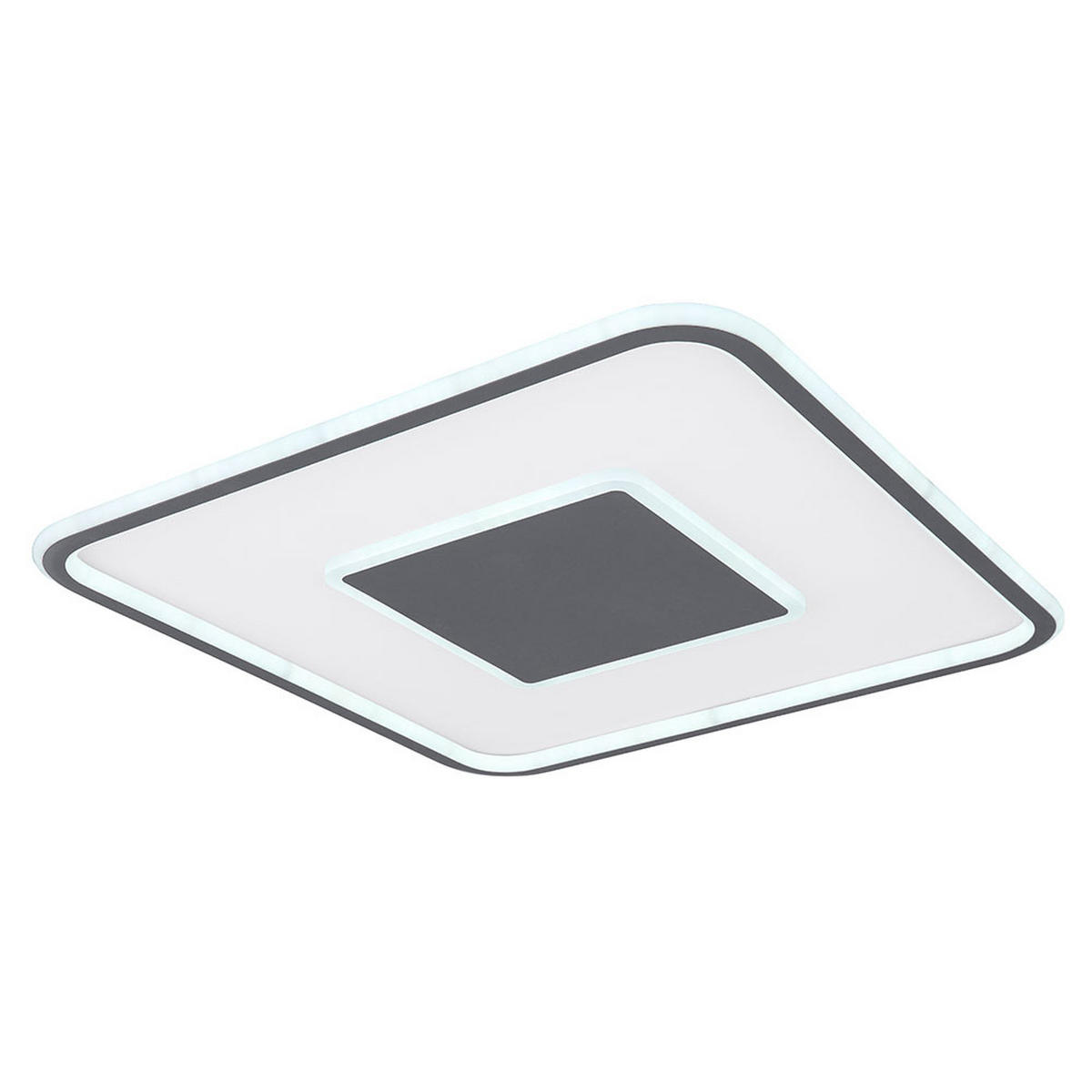LED DECKENLEUCHTE Metall Grau - Grau, Metall (55/55/5.5cm)