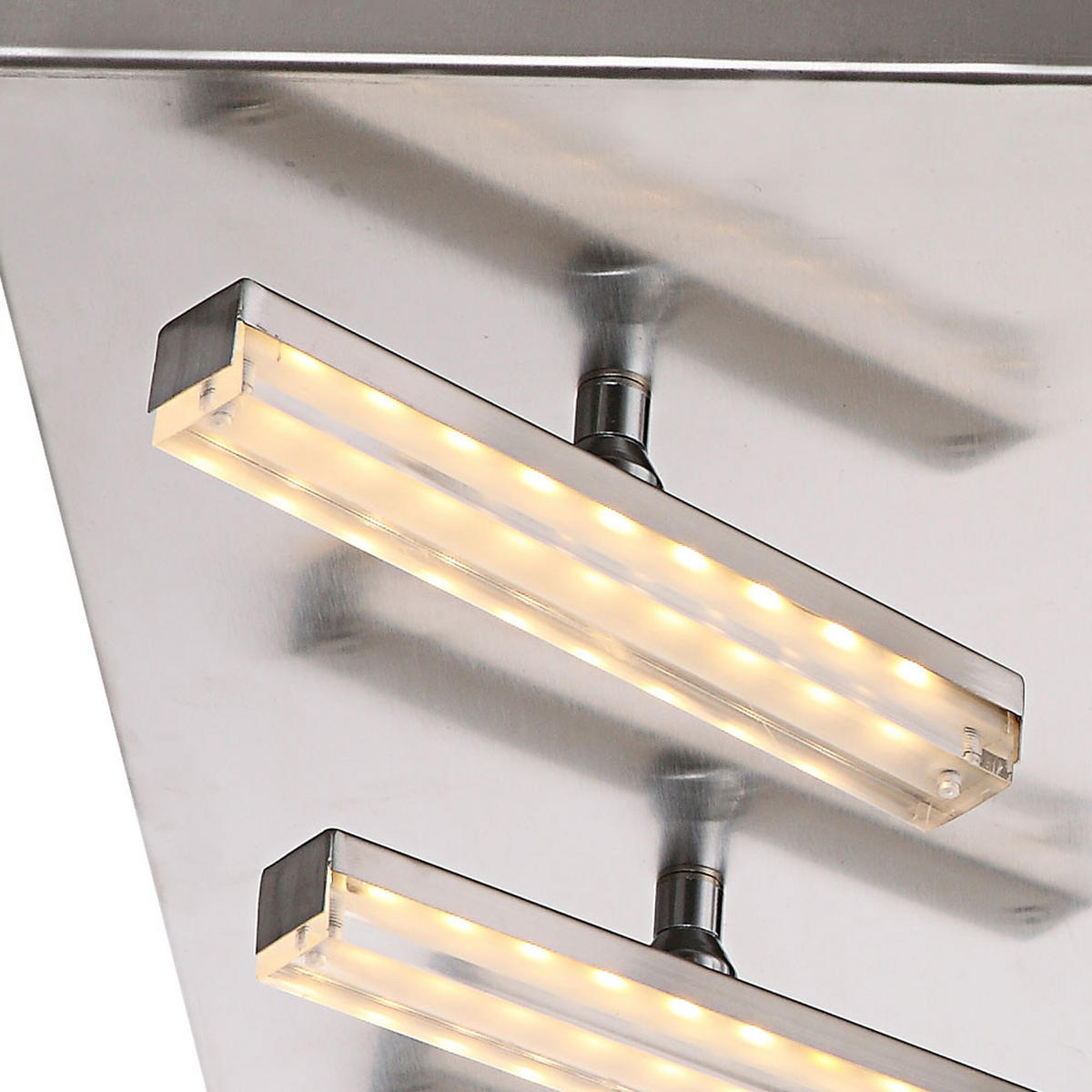 LED DECKENLEUCHTE Metall Silber 9 Flammig - Silberfarben, Metall (55/55/9cm) - Globo Lighting