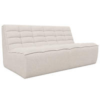 POHOVKA 2místná modulární, plyšová tkanina Pop, Béžová, LAZY - béžová, dřevo (160/76/93cm) - Kaiser Möbel