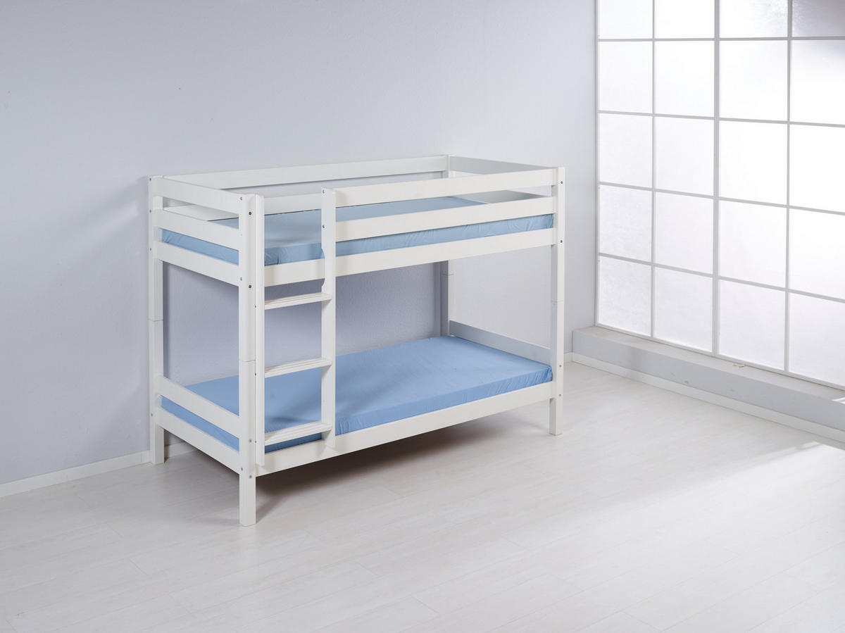 ETAGENBETT JELLE 90x200 cm Paw Patrol blau inkl. Vorhang und 2 Lattenrosten - Weiß, Holz - Lilokids