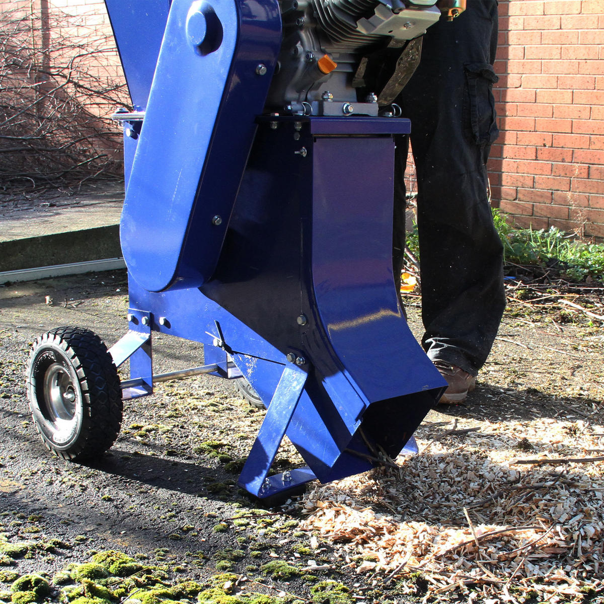 HOLZHÄCKSLER 7PS - Blau, Metall (74/134/94cm) - T-Mech