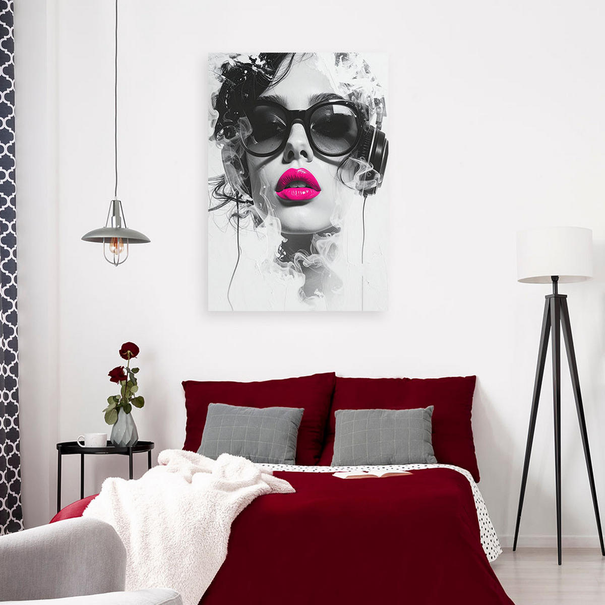 LEINWANDBILD Menschen & Charaktere 80x120cm - Schwarz, Textil (80/120cm) - Feeby