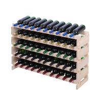 WEINREGAL VINOTECA FLEX PRO HxBxT 65x103x28cm 50 Flaschen auf 5 Ebene Natur unbehandelt - Naturfarben, Holz (103/65/28cm) - PROREGAL