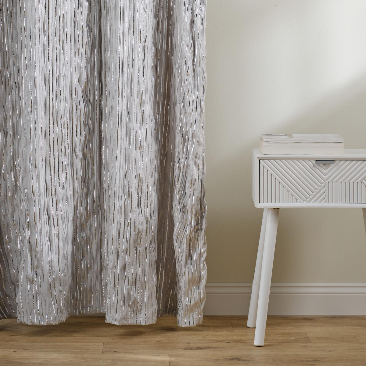 VORHANG Calama - Hellgrau, Textil (140/1/250cm) - home&you